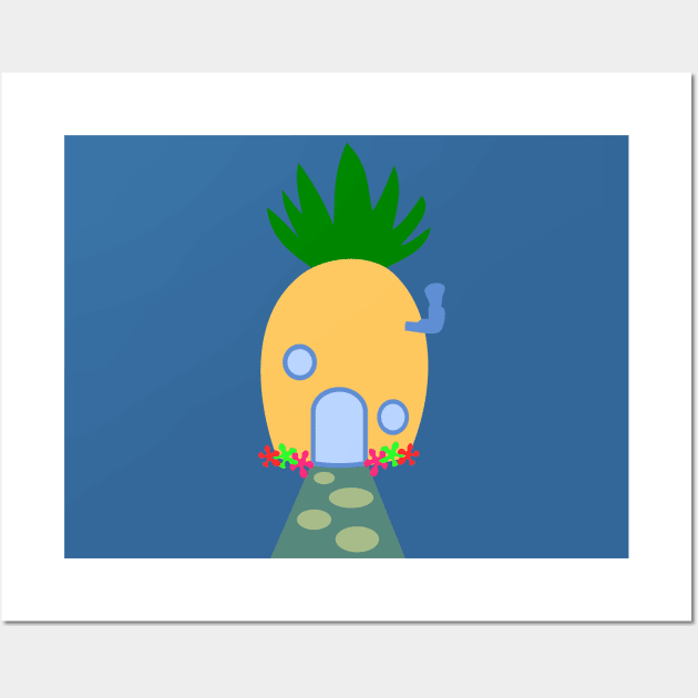 Under Sea Pineapple Wall Art by OrangeCup